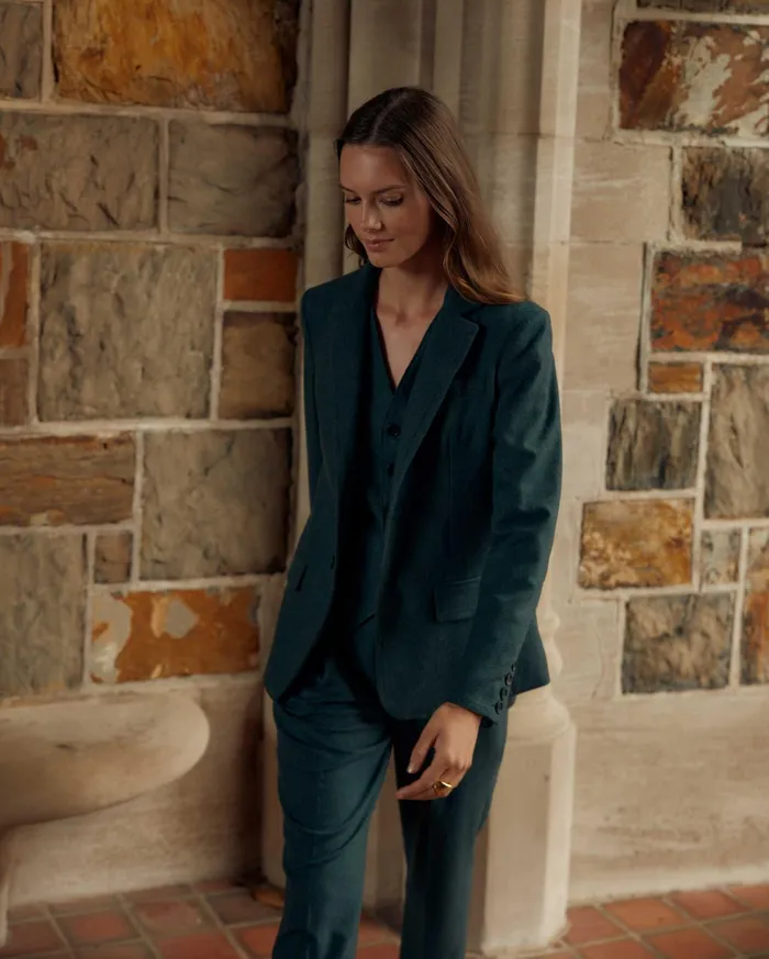 Women Banded Blazer Greygreen Billy Reid Jackets and Outerwear