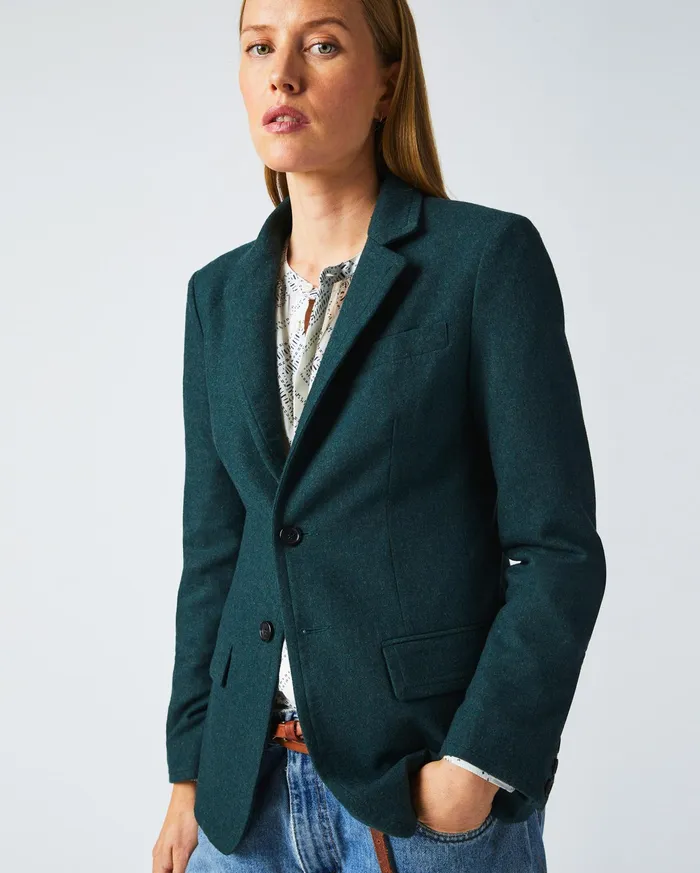 Women Banded Blazer Greygreen Billy Reid Jackets and Outerwear