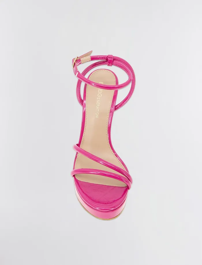 Women BCBGeneration BCBG Pink Kendi Sandal Heel Viva Pink Patent