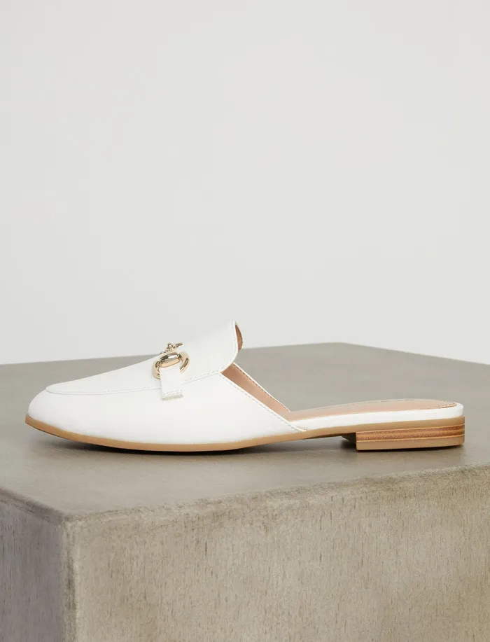 Women BCBGeneration BCBG Zemy Mule Flat White Women BCBGeneration BCBG Zemy Mule Flat White