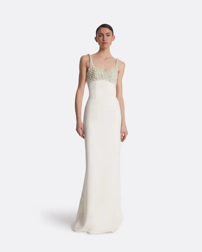 Women Beatriz Ivory Long Dress Ivory Bridal Safiyaa