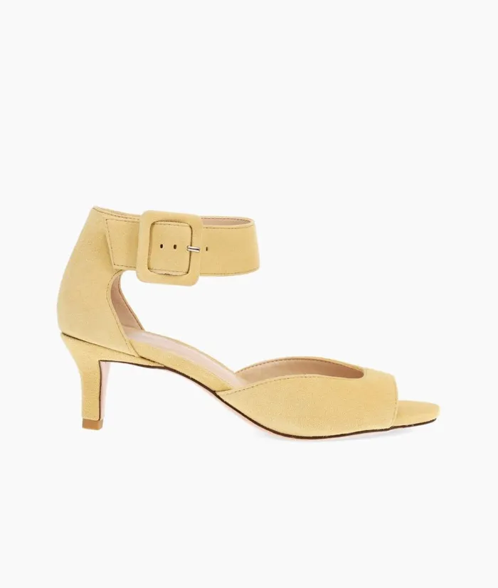 Women Berlin Low Heel 8211 Yellow Pelle Moda Low Heels