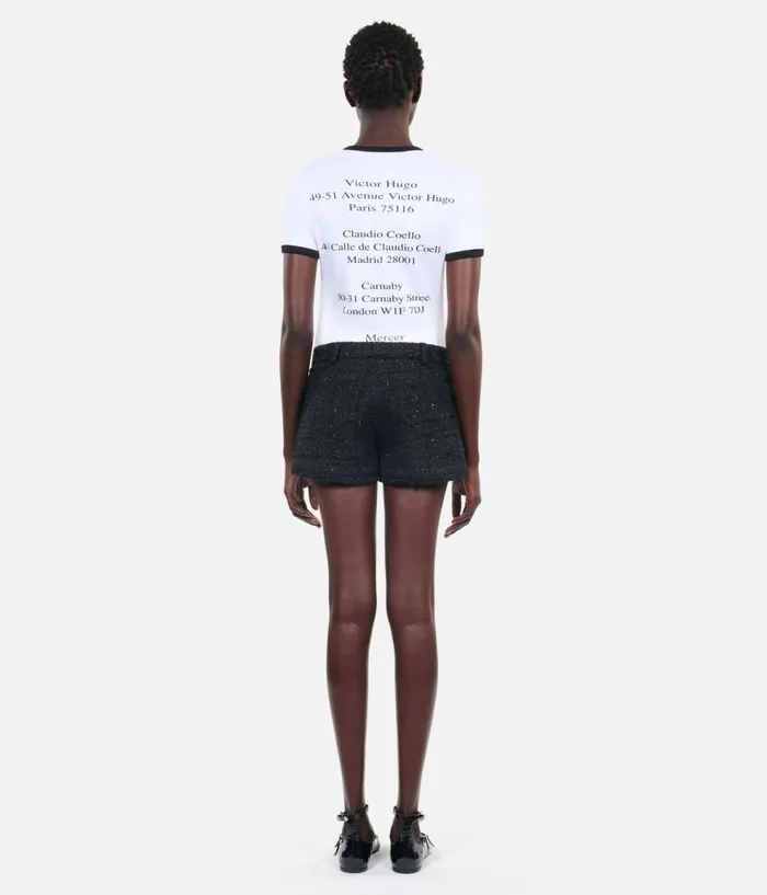 Women Blazers and Suits THE KOOPLES Black Tweed Shorts Women Blazers and Suits THE KOOPLES Black Tweed Shorts