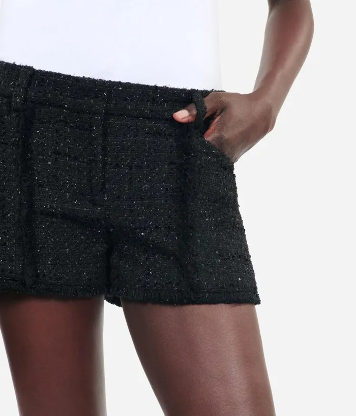 Women Blazers and Suits THE KOOPLES Black Tweed Shorts Women Blazers and Suits THE KOOPLES Black Tweed Shorts