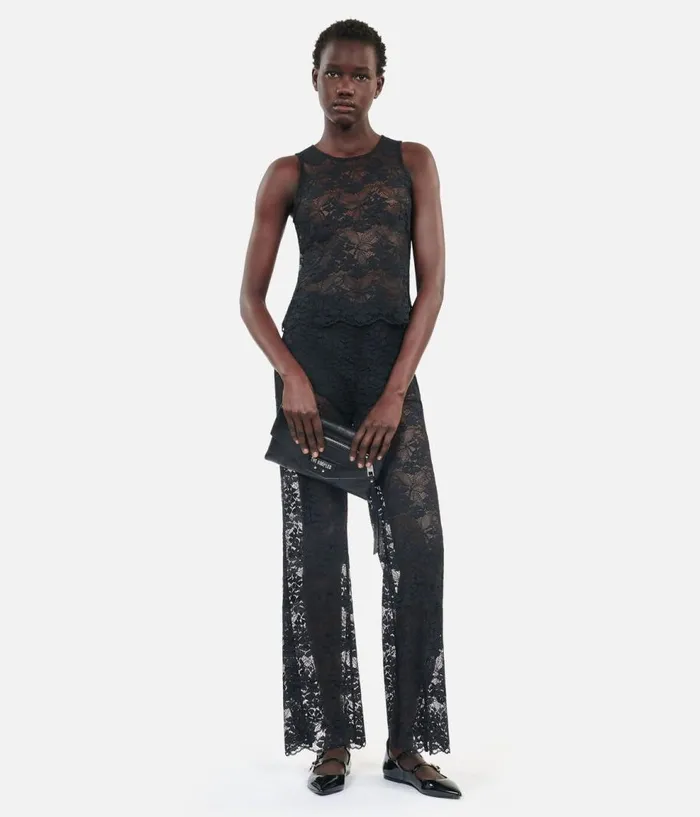 Women Blouses and Shirts THE KOOPLES Black Lace Top Women Blouses and Shirts THE KOOPLES Black Lace Top