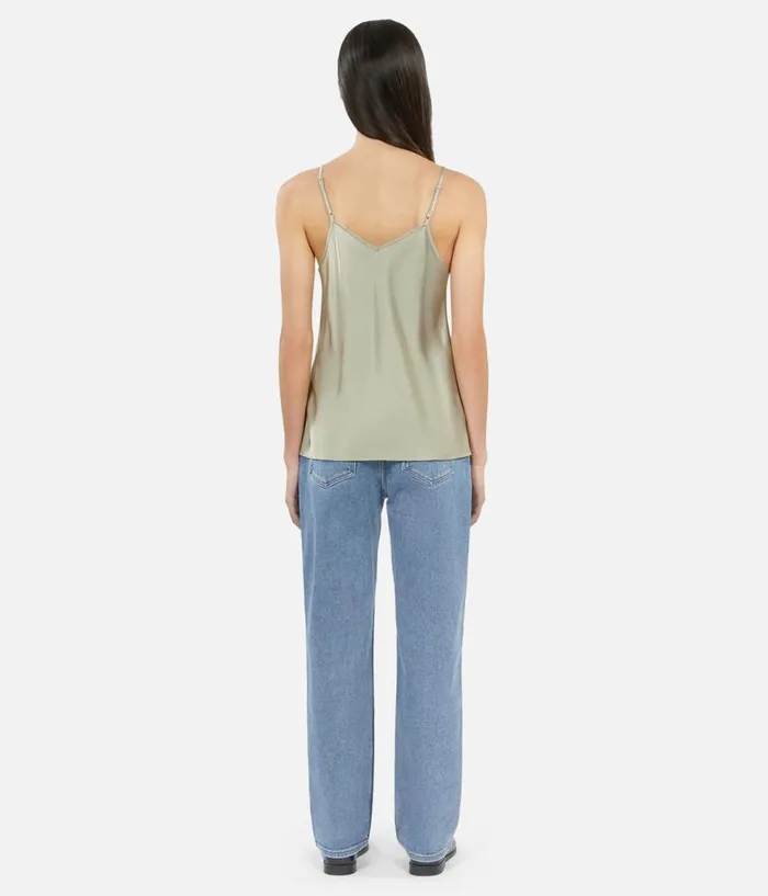 Women Blouses and Shirts THE KOOPLES Light Green Camisole With Lace Women Blouses and Shirts THE KOOPLES Light Green Camisole With Lace