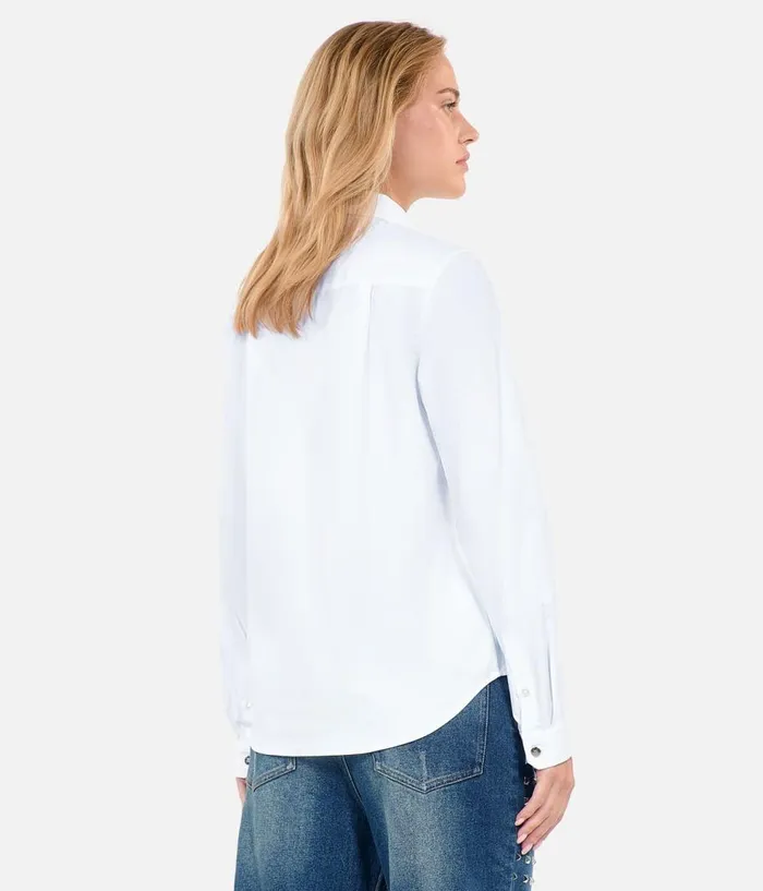 Women Blouses and Shirts THE KOOPLES White Poplin Shirt Women Blouses and Shirts THE KOOPLES White Poplin Shirt