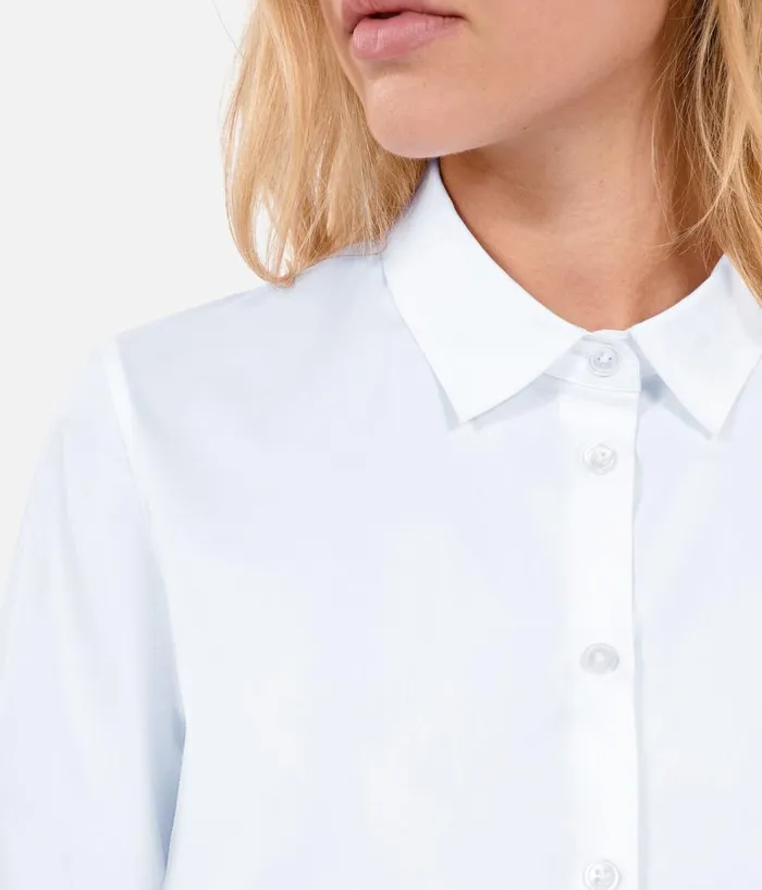 Women Blouses and Shirts THE KOOPLES White Poplin Shirt Women Blouses and Shirts THE KOOPLES White Poplin Shirt