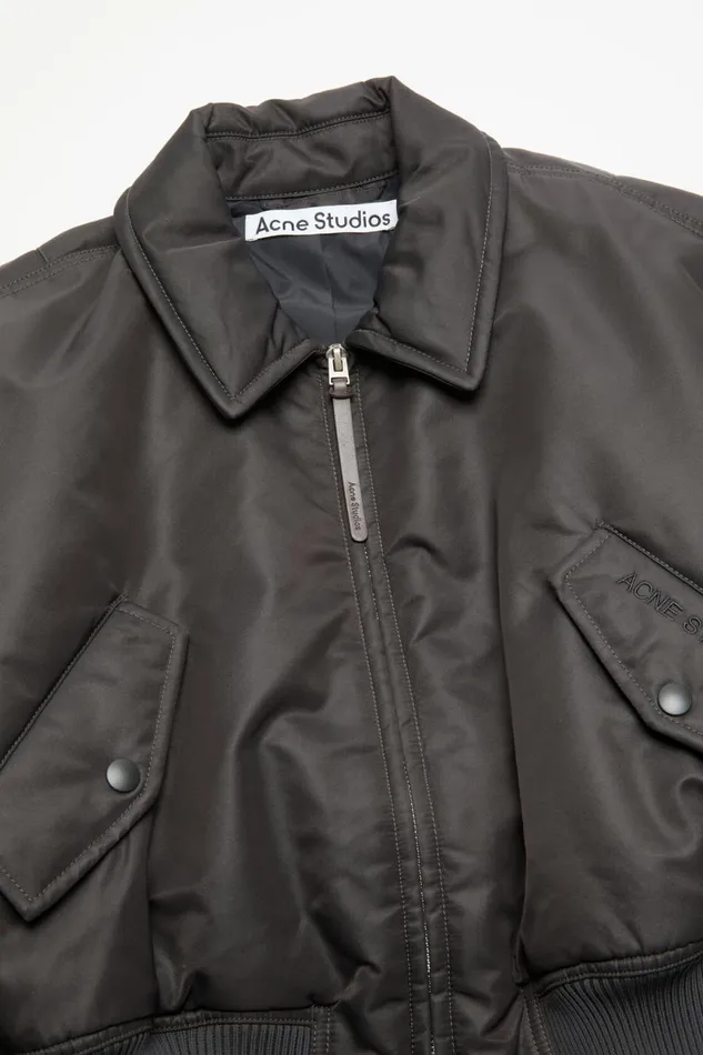 Women Bomber Jacket Anthracite Grey Acne Studios Outerwear