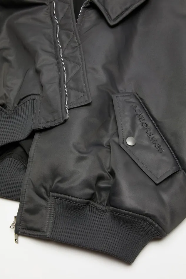 Women Bomber Jacket Anthracite Grey Acne Studios Outerwear