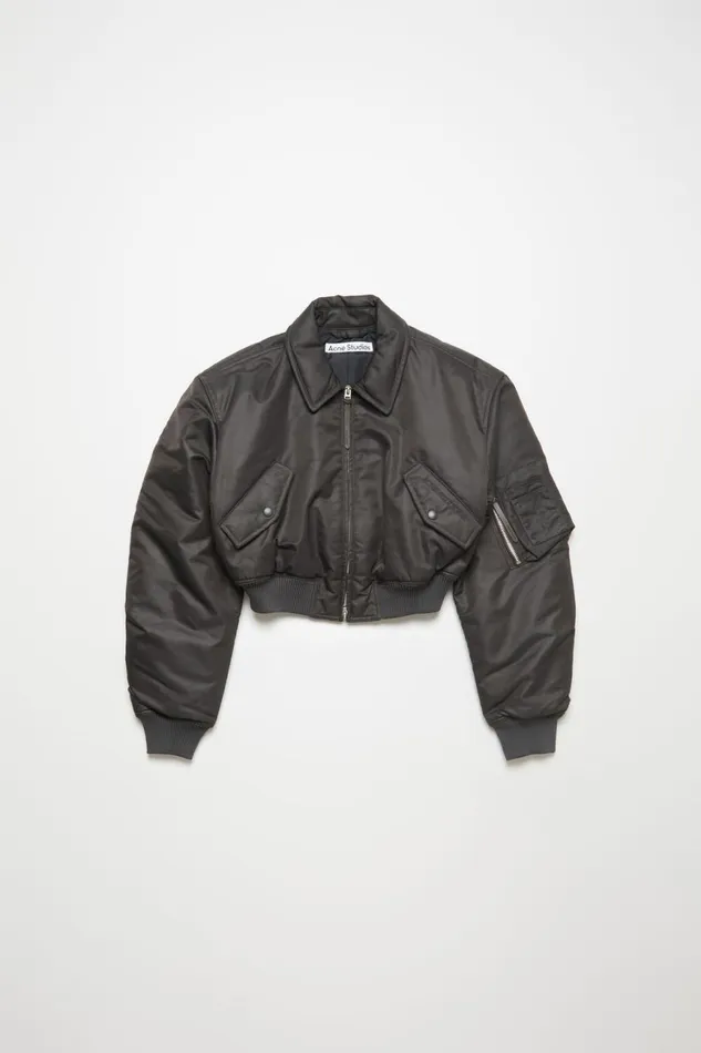 Women Bomber Jacket Anthracite Grey Acne Studios Outerwear