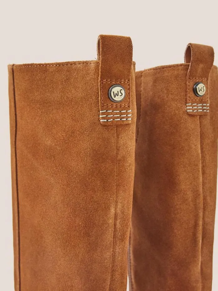 Women BOOTS White Stuff Willow Suede Knee High Boot Dark Tan Women BOOTS White Stuff Willow Suede Knee High Boot Dark Tan