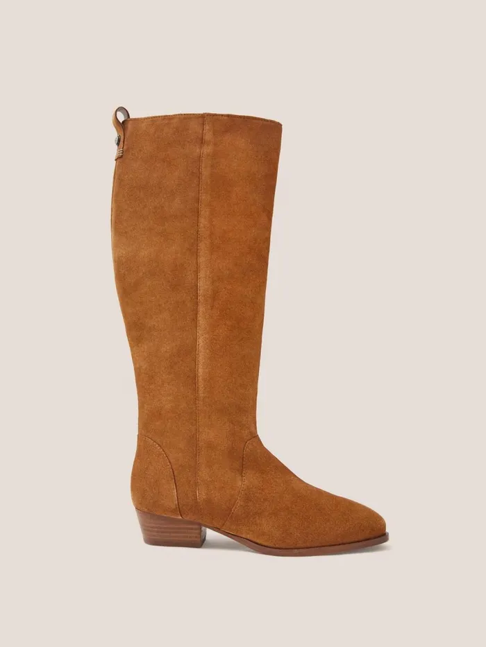 Women BOOTS White Stuff Willow Suede Knee High Boot Dark Tan Women BOOTS White Stuff Willow Suede Knee High Boot Dark Tan