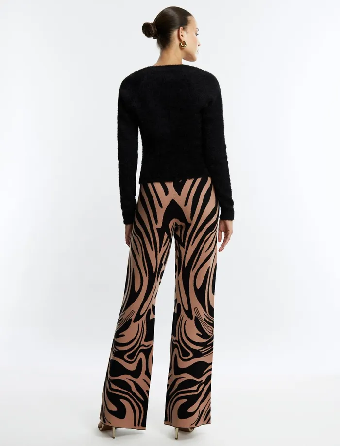 Women Bottoms BCBG CamelBlack WideLeg Sweater Pant Camelblack Beauty