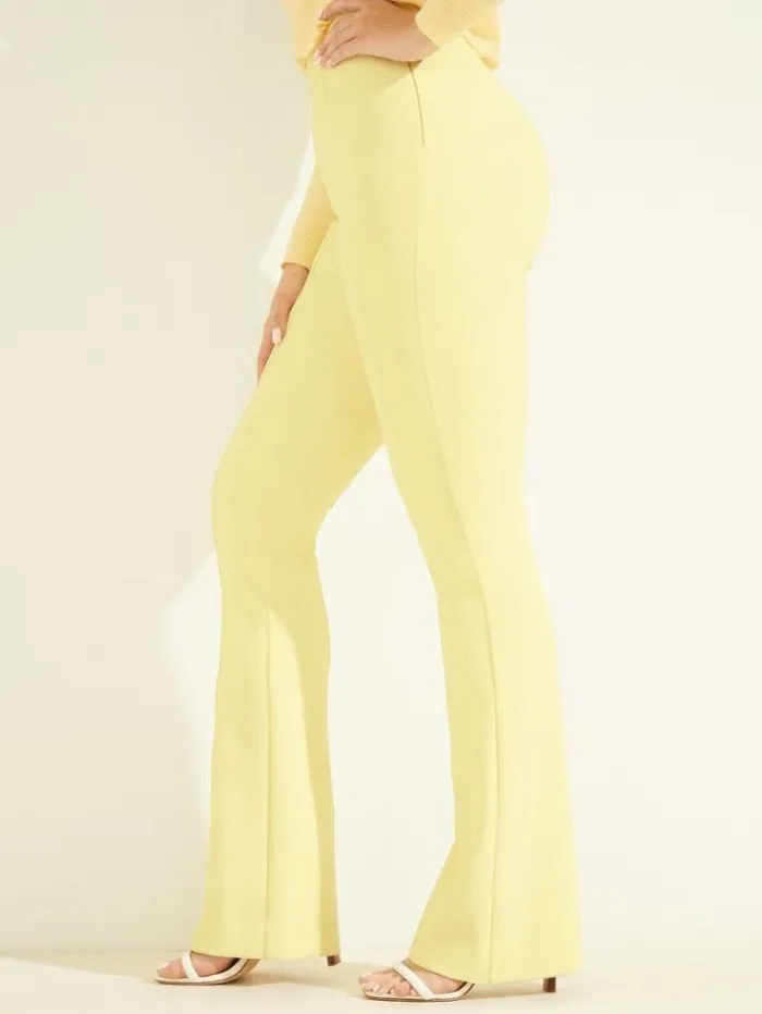 Women Bottoms Marciano Chloe Flared Pant Cornsilk Women Bottoms Marciano Chloe Flared Pant Cornsilk