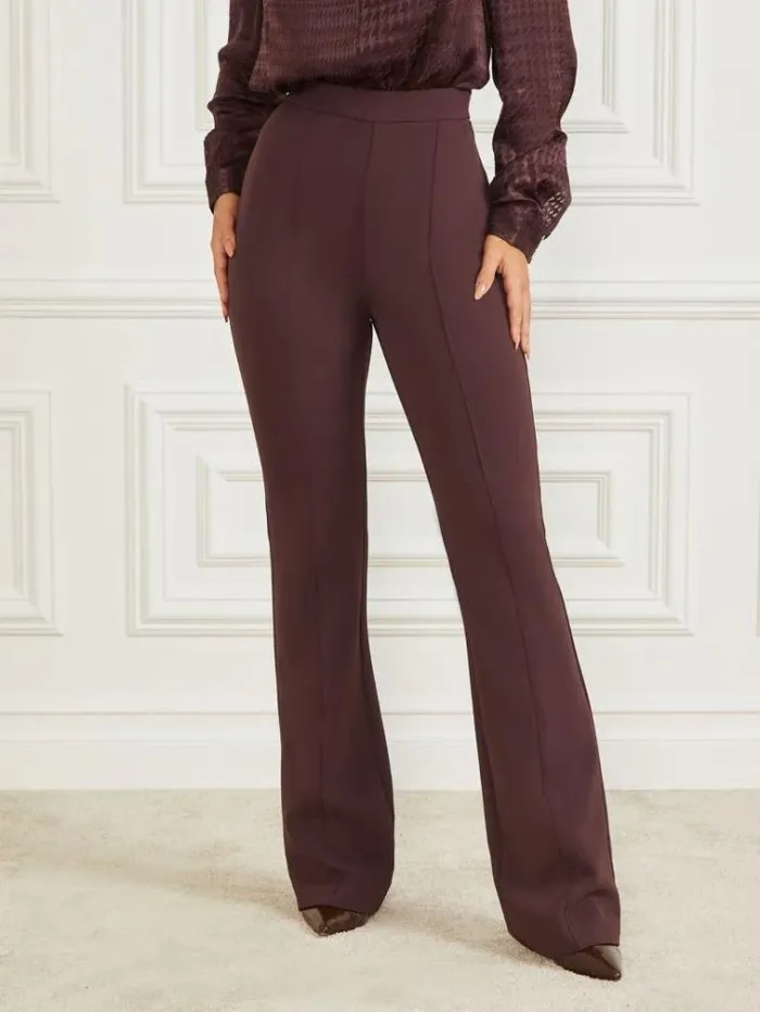 Women Bottoms Marciano Chloe Flared Pant Dark Bourbon