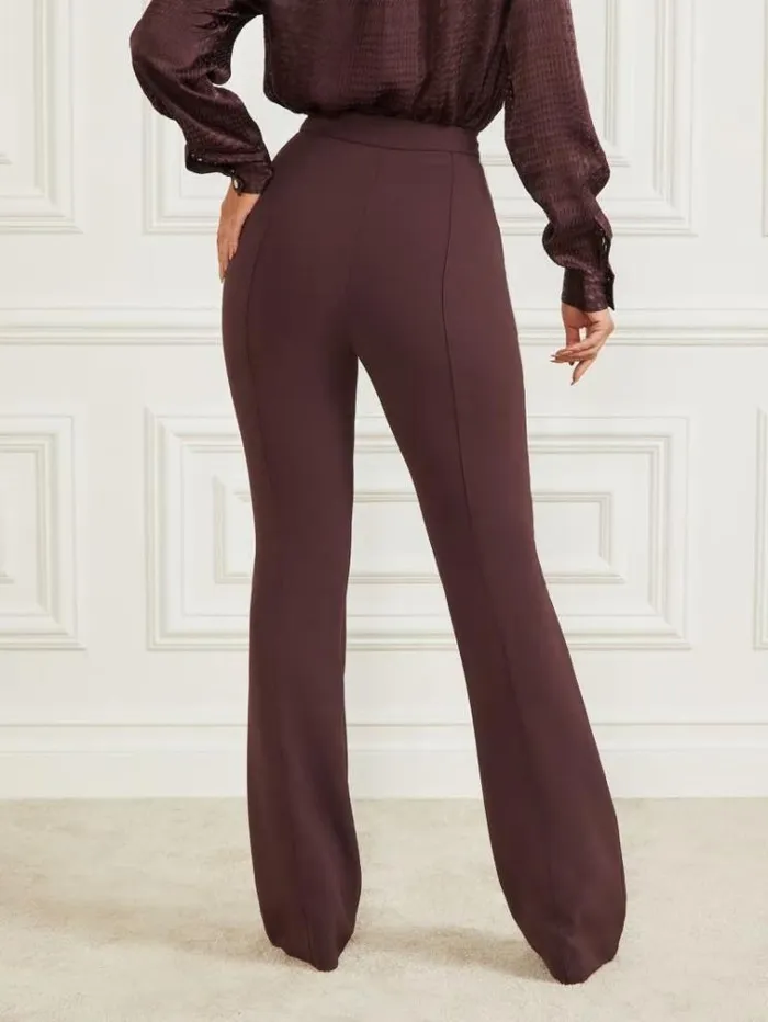 Women Bottoms Marciano Chloe Flared Pant Dark Bourbon Women Bottoms Marciano Chloe Flared Pant Dark Bourbon