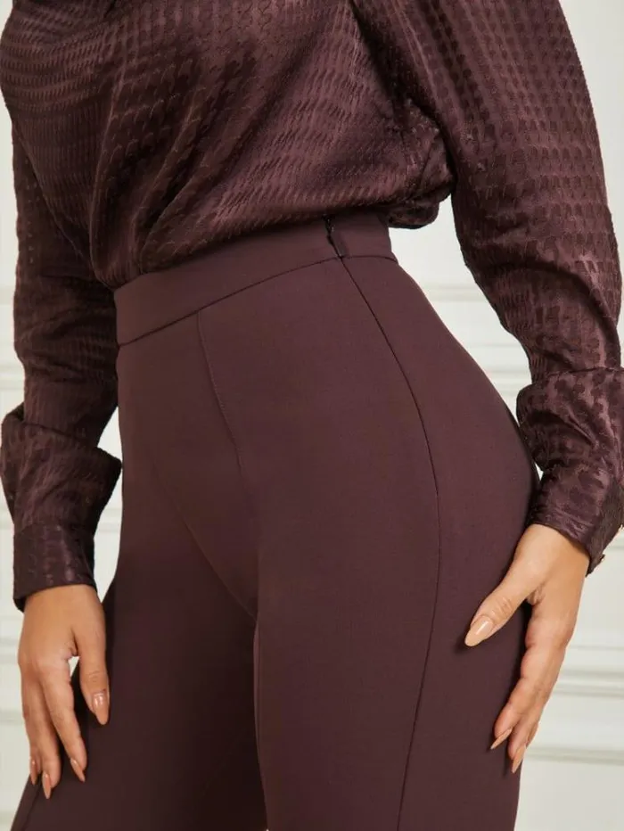 Women Bottoms Marciano Chloe Flared Pant Dark Bourbon Women Bottoms Marciano Chloe Flared Pant Dark Bourbon