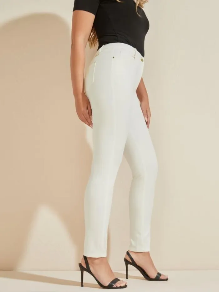 Women Bottoms Marciano Hollywood Skinny Pant Pale Pearl Women Bottoms Marciano Hollywood Skinny Pant Pale Pearl