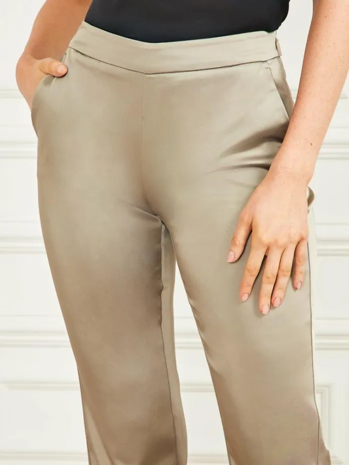 Women Bottoms Marciano Kim Satin Pant Natural Siena Women Bottoms Marciano Kim Satin Pant Natural Siena