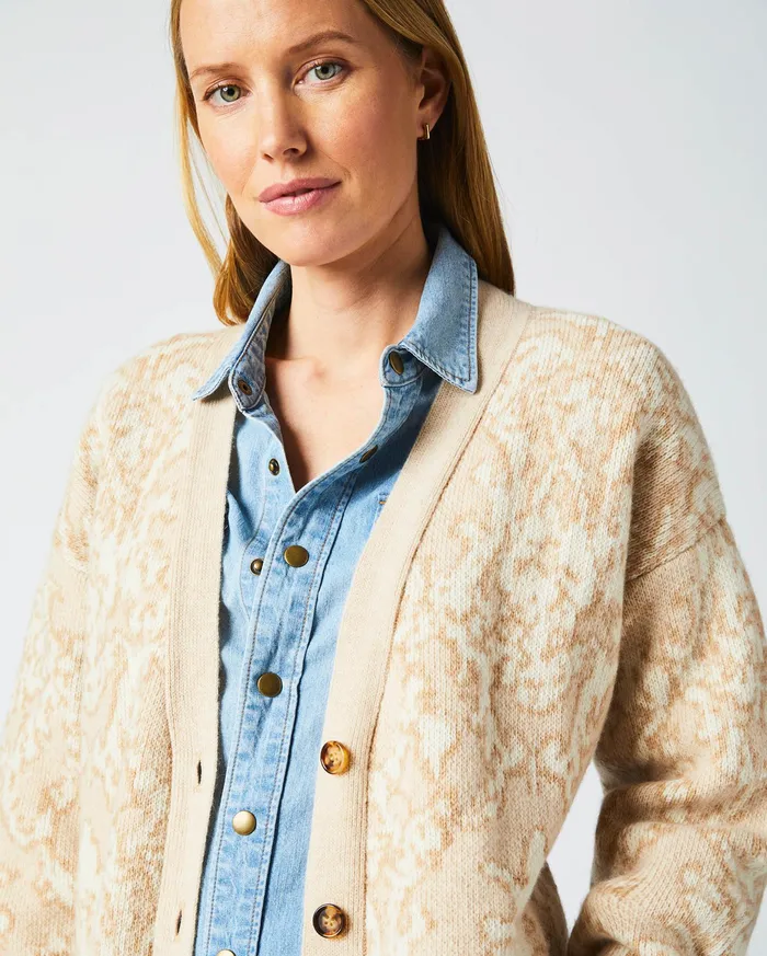 Women Boyfriend Cardigan Ivorybeige Billy Reid Sweaters and Knits
