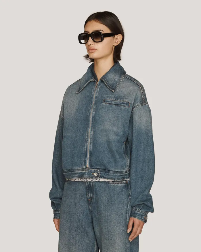 Women Burnside Jacket Indigo YMC Denim