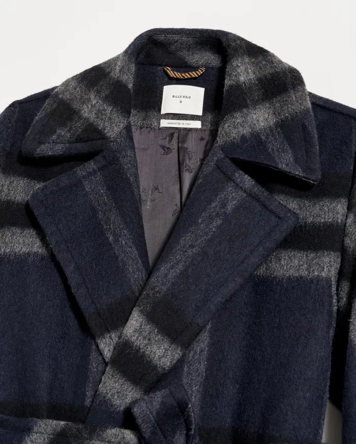 Women Car Blanket Coat Blackgrey Billy Reid Jackets and Outerwear