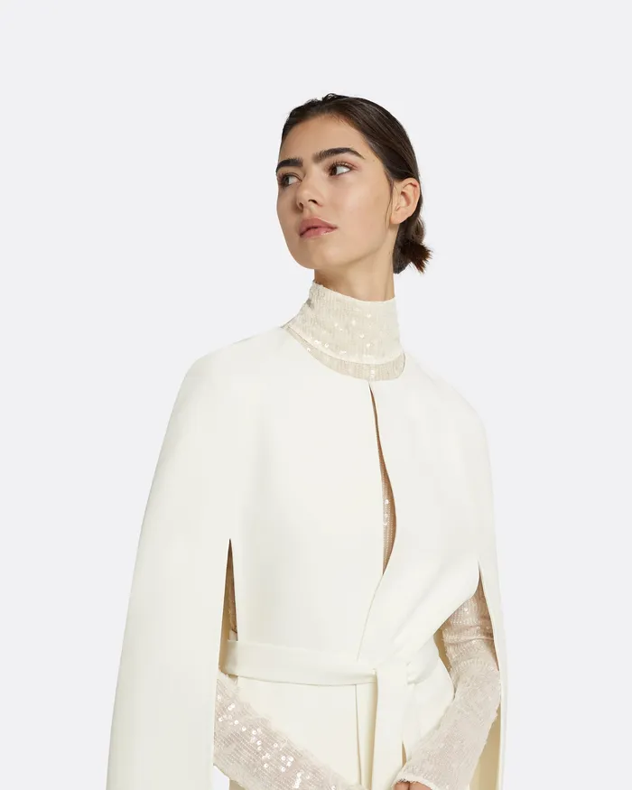 Women Carlota Ivory Coat Ivory Bridal Safiyaa