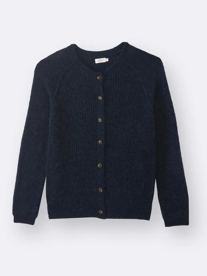 Women Clothing Cyrillus Brioche Stitch Cardigan Nuit