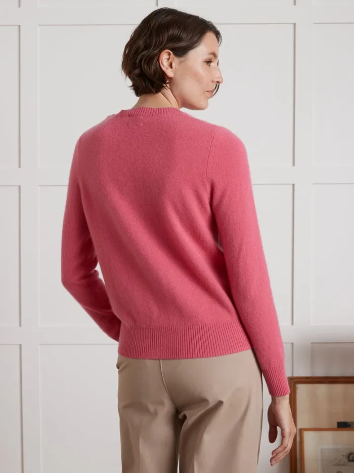 Women Clothing Cyrillus Button Cardigan 8211 The Cashmere Collection Rose