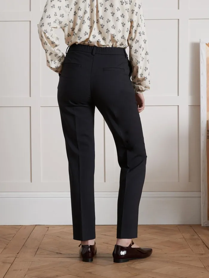 Women Clothing Cyrillus Lea Cigarette Trousers Encre
