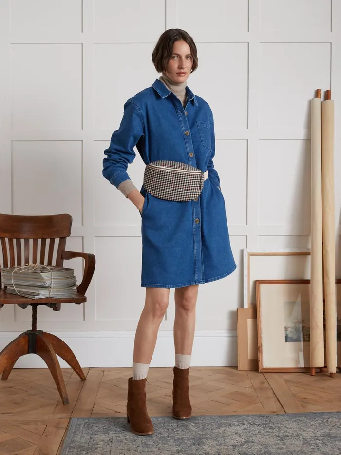 Women Clothing Cyrillus Organic Cotton Denim ShirtDress Denim Stone