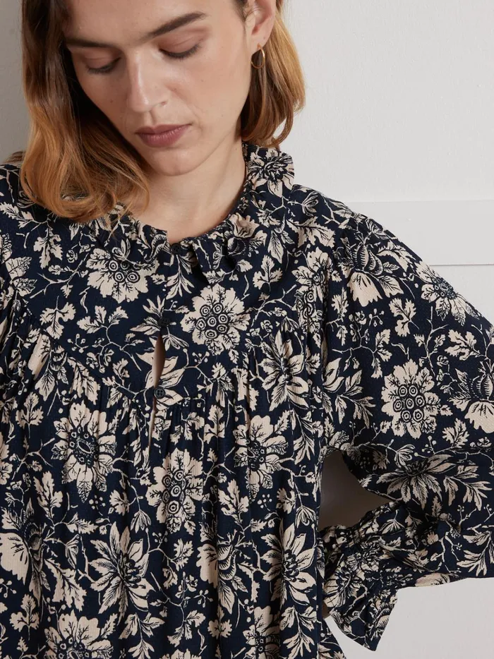 Women Clothing Cyrillus Short Pablo Piatti Print Dress Imp Rosae