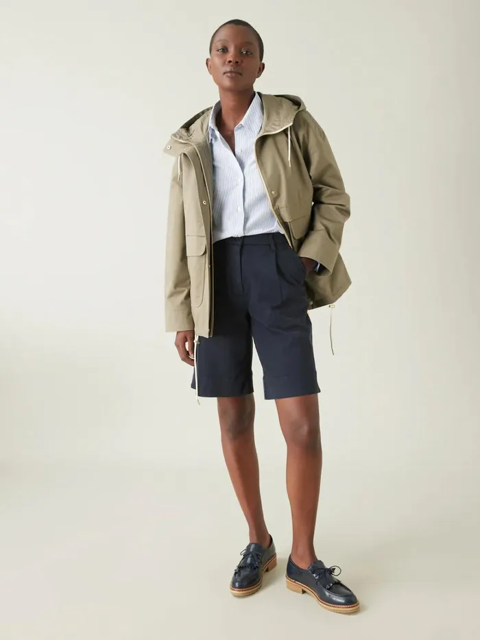 Women Clothing Cyrillus WaterRepellent Cotton Parka Thym