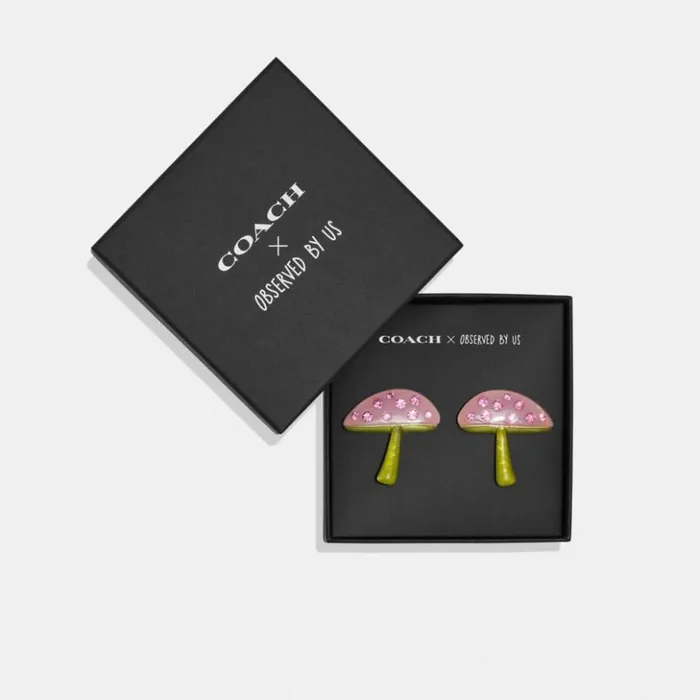 Women Coach X Observed By Us Mushroom Stud Earrings Goldpink Multi Coach Jewelry Women Coach X Observed By Us Mushroom Stud Earrings Goldpink Multi Coach Jewelry