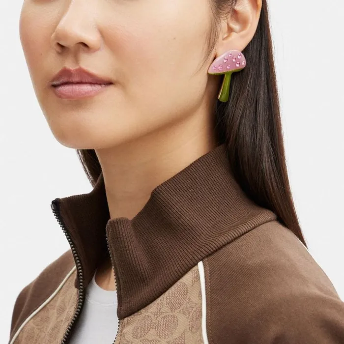 Women Coach X Observed By Us Mushroom Stud Earrings Goldpink Multi Coach Jewelry Women Coach X Observed By Us Mushroom Stud Earrings Goldpink Multi Coach Jewelry