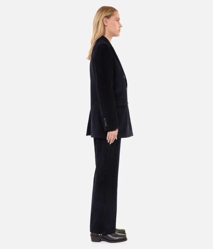Women Coats and Jackets THE KOOPLES Black Corduroy Suit Jacket Women Coats and Jackets THE KOOPLES Black Corduroy Suit Jacket