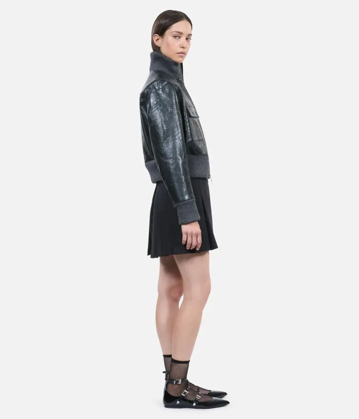 Women Coats and Jackets THE KOOPLES Black Leather Jacket Women Coats and Jackets THE KOOPLES Black Leather Jacket