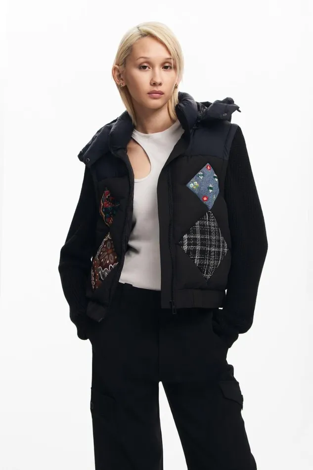Women Coats And Jackets Desigual Combined Padded Vest