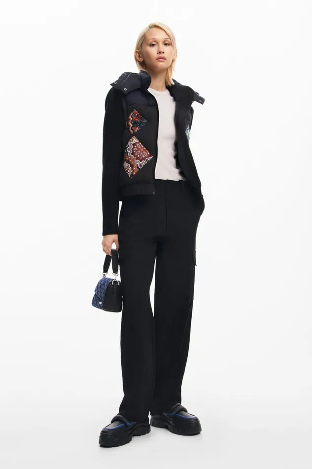 Women Coats And Jackets Desigual Combined Padded Vest