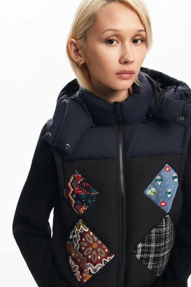 Women Coats And Jackets Desigual Combined Padded Vest