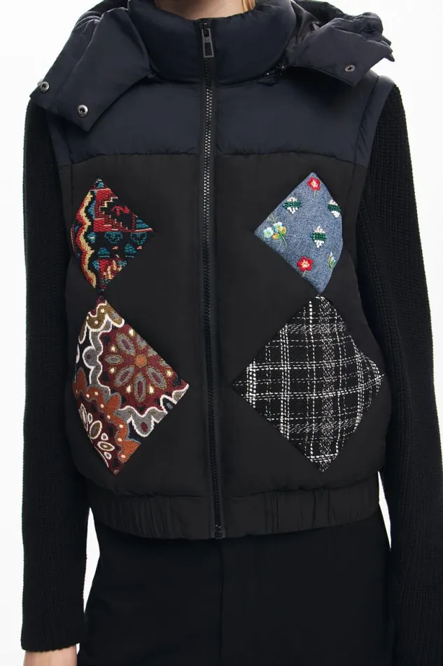 Women Coats And Jackets Desigual Combined Padded Vest
