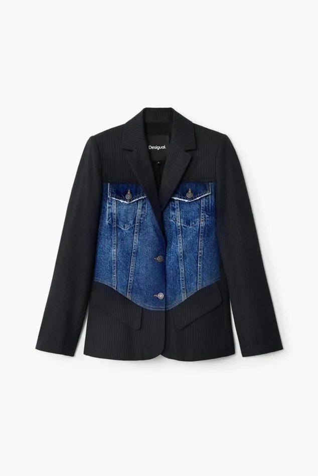 Women Coats And Jackets Desigual Hybrid Trucker Blazer