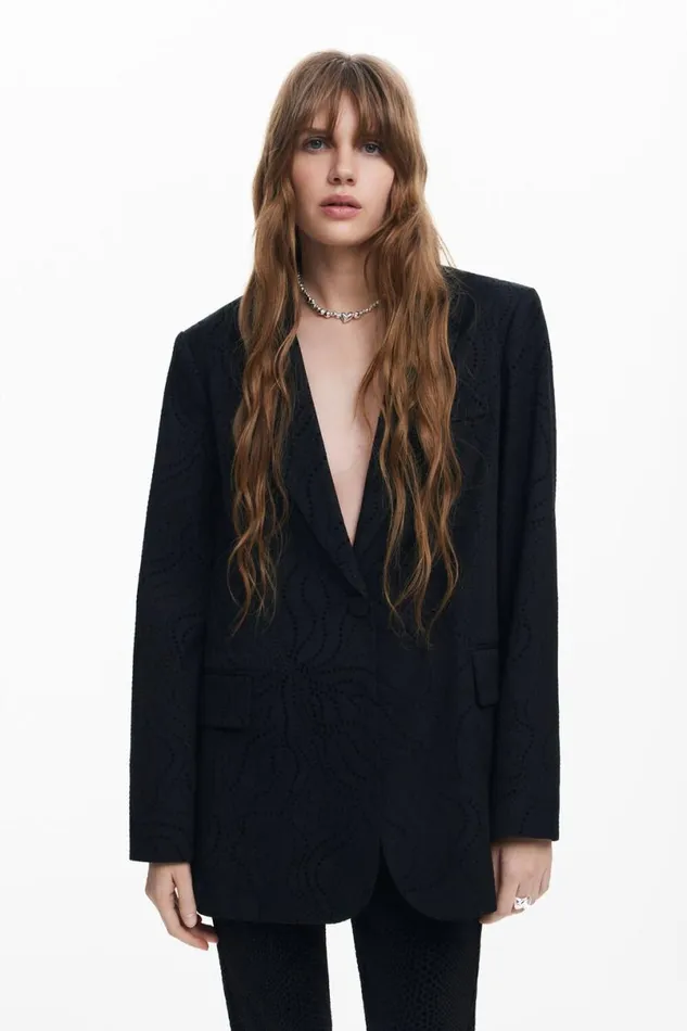 Women Coats And Jackets Desigual Lasercut Blazer