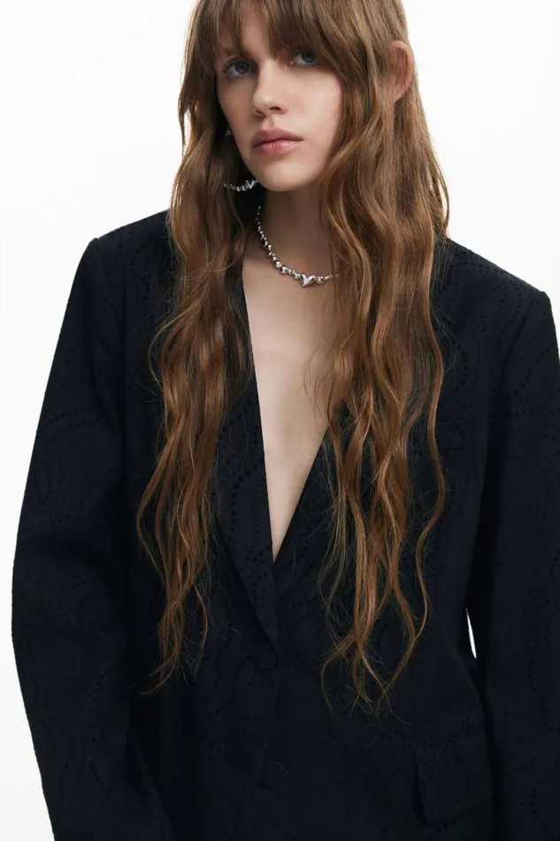 Women Coats And Jackets Desigual Lasercut Blazer