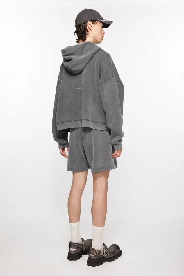 Women Cotton Shorts Faded Black Acne Studios Shorts