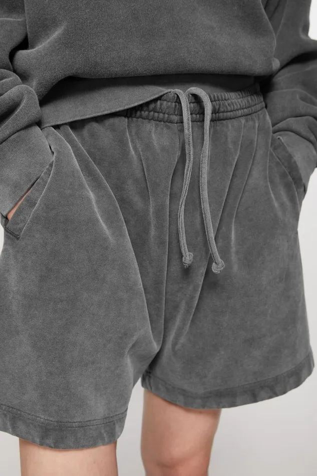 Women Cotton Shorts Faded Black Acne Studios Shorts