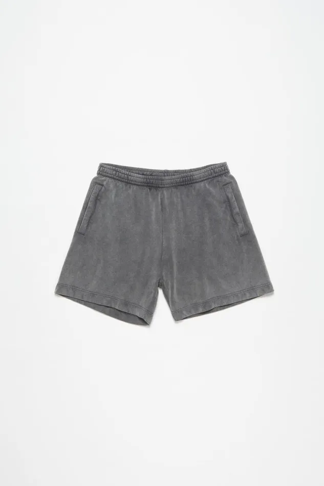 Women Cotton Shorts Faded Black Acne Studios Shorts