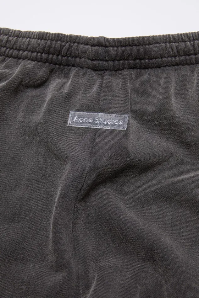 Women Cotton Sweatpants Faded Black Acne Studios Trousers