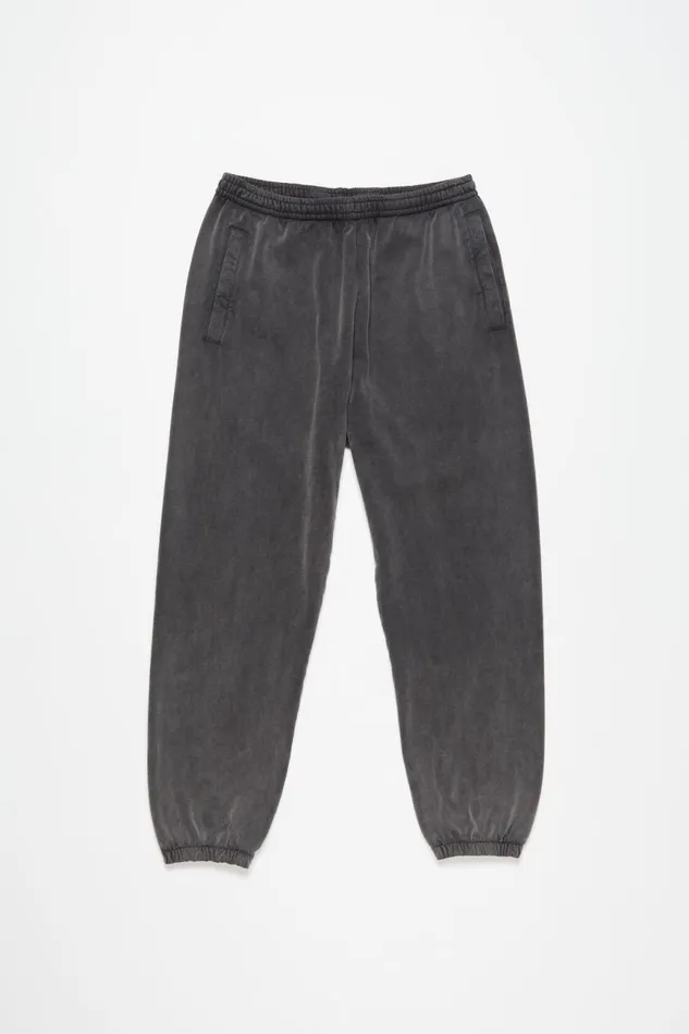 Women Cotton Sweatpants Faded Black Acne Studios Trousers